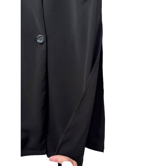 Forever 21 longline double-breasted vest black women's size S - Picture 5 of 10